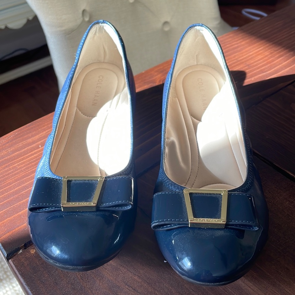 Cole Haan navy wedges size 7